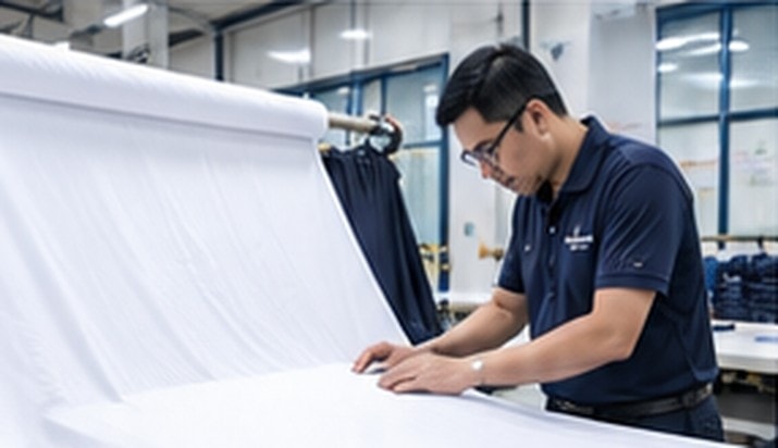 Fabric Inspection at the Fashion Weaves Garments manufacturing facility