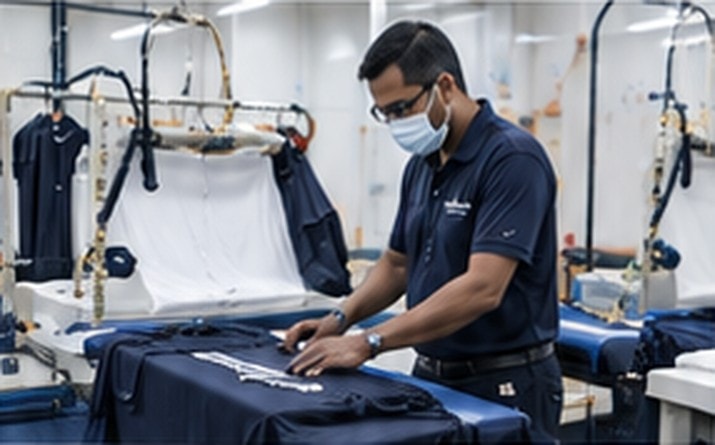 Finishing & Pressing at the Fashion Weaves Garments manufacturing facility