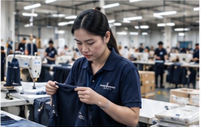 Quality Inspection at the Fashion Weaves Garments manufacturing facility