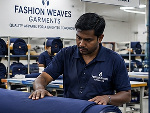 Fabric Inspection step in the Fashion Weaves Garments manufacturing process