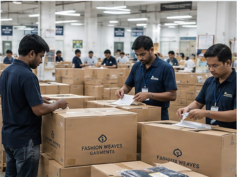 Packaging at the Fashion Weaves Garments manufacturing facility