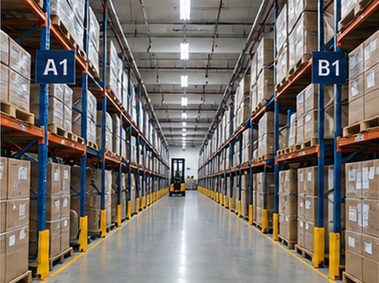 Warehouse at the Fashion Weaves Garments manufacturing facility