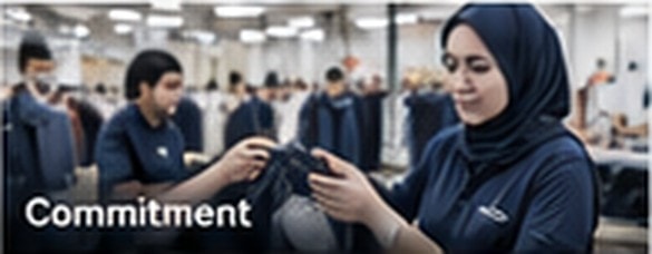 Production team members working together on the factory floor