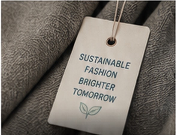 Sustainable fashion hang-tag on woven eco-friendly fabric for the Fashion Weaves Garments Sustainable / Eco-Friendly category
